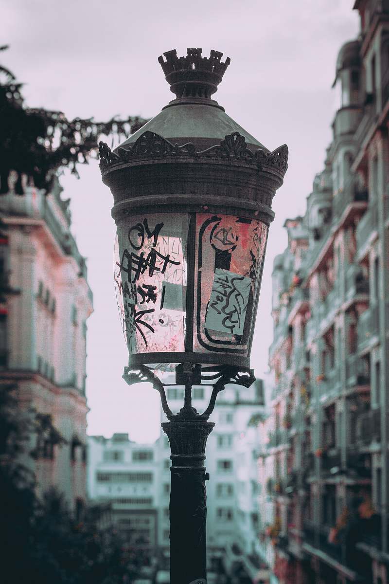 paris gray lamp france
