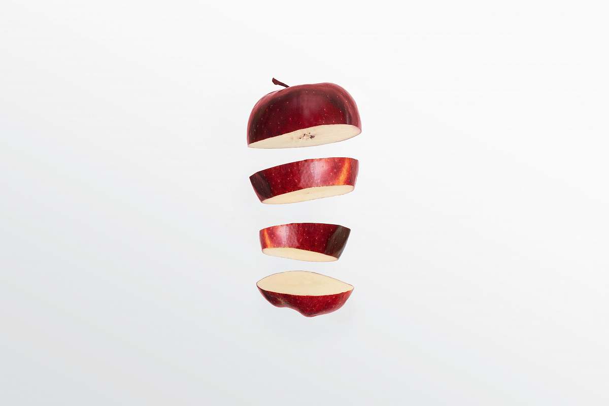 food red apple sliced plant