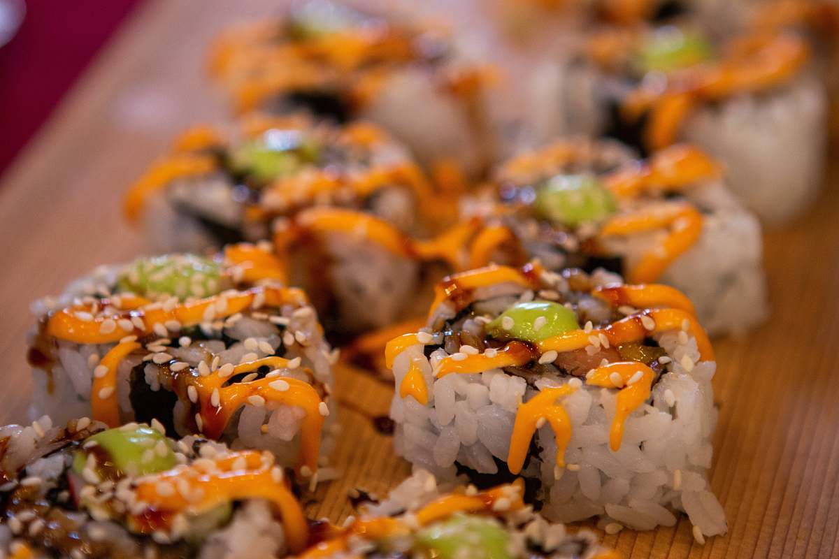 plant rice dish sushi