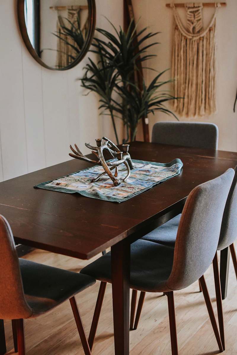 chair rectangular brown wooden table table