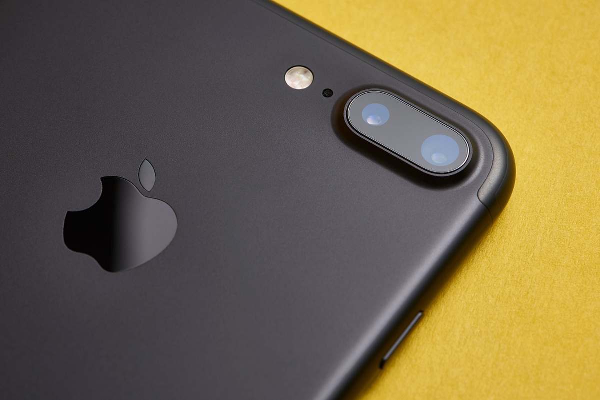 trademark black iPhone 7 Plus logo