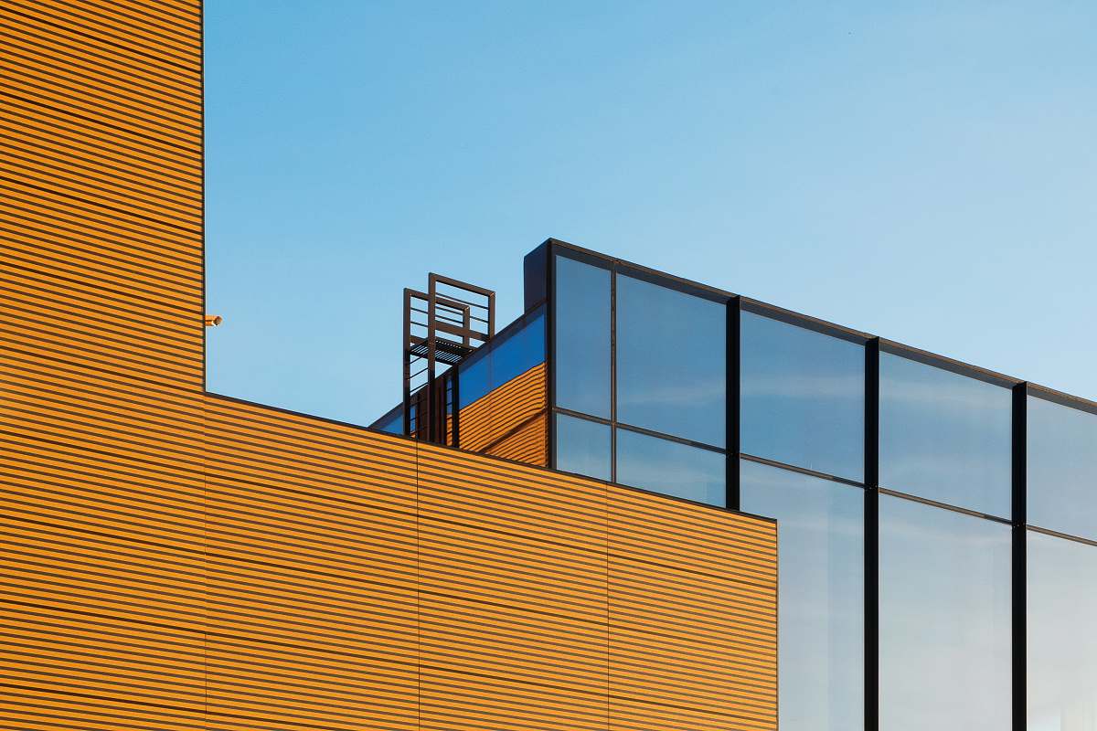 architecture closeup photo of a building office building