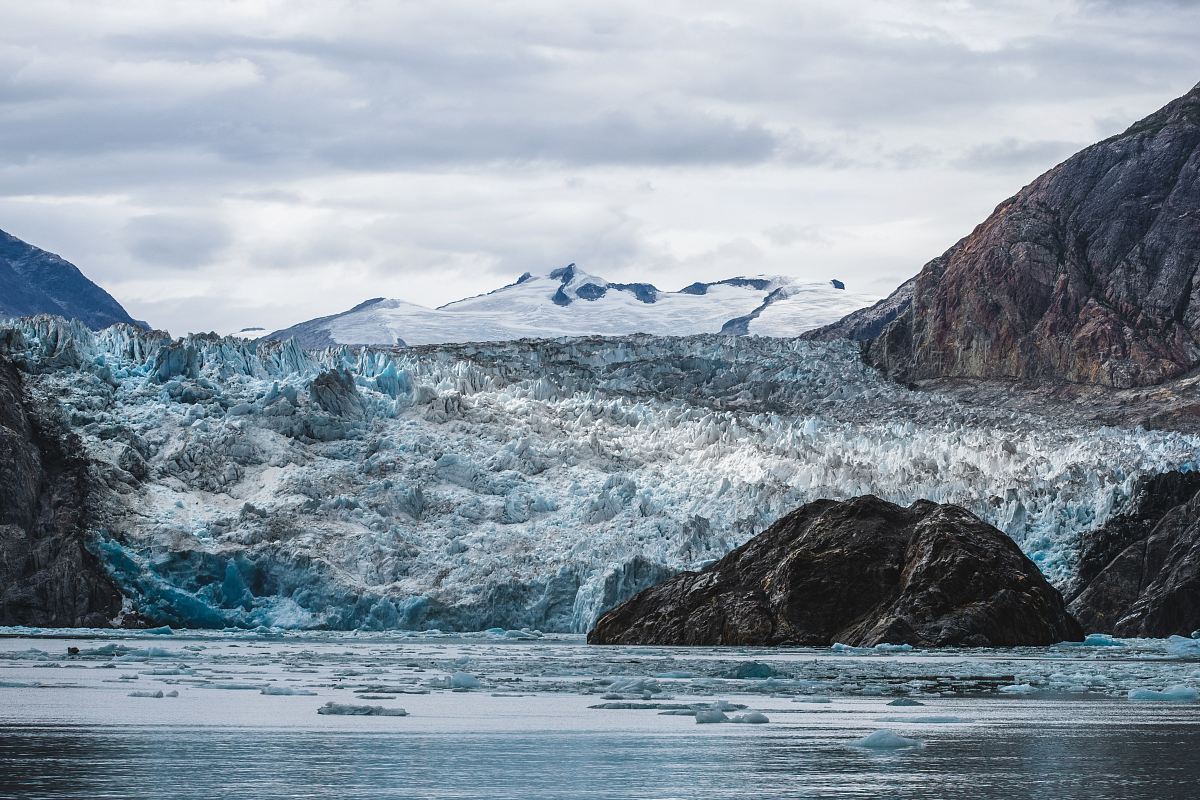 landscape photography of ice glacier