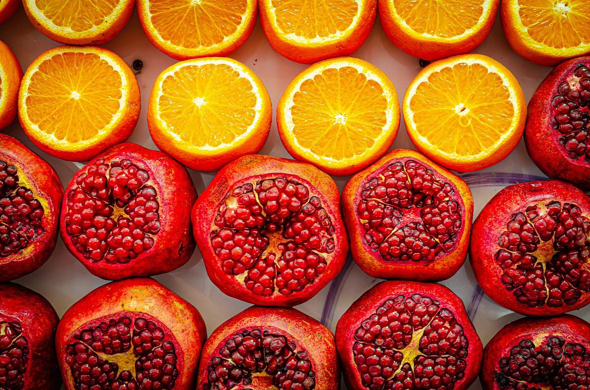 fruit shallow focus photo of sliced orange fruits plant