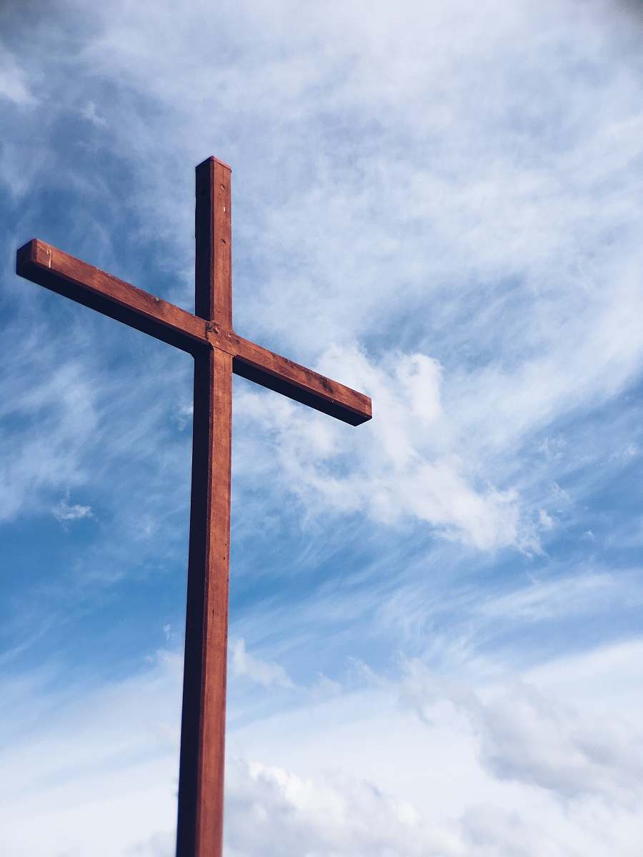 cross brown wooden cross church