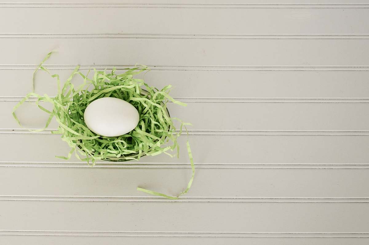 easter green lace basket green
