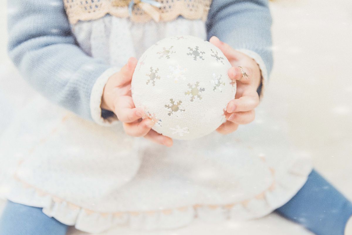 person holding ball