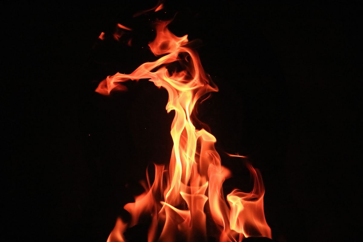 selective focus photography of fire