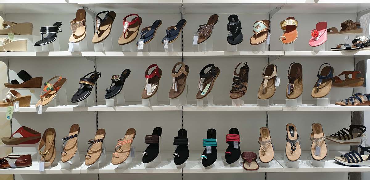 clothing assorted-color footwear display footwear