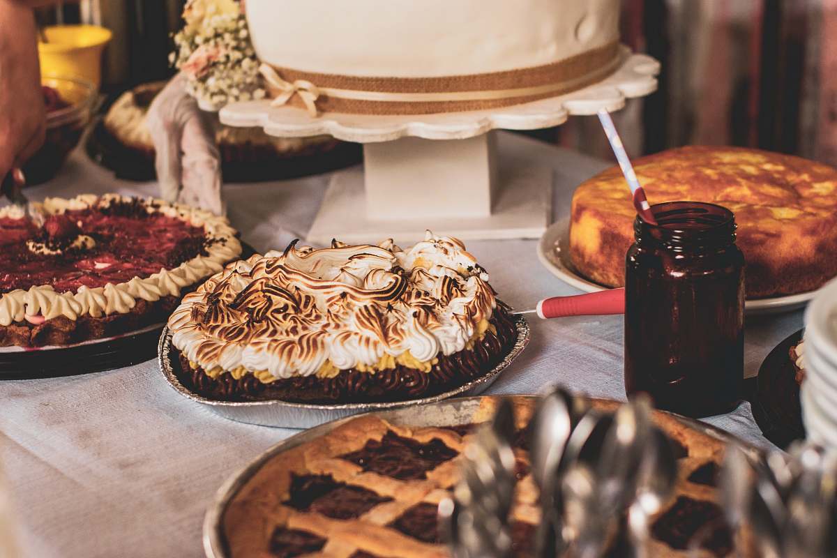 shop assorted-type of pies cake