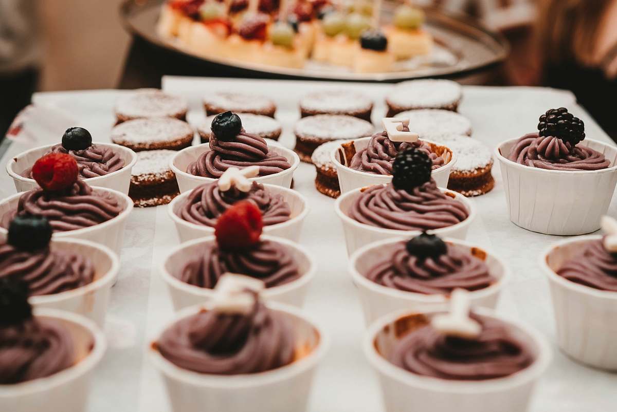 bakery souffle with assorted fruits on top shop