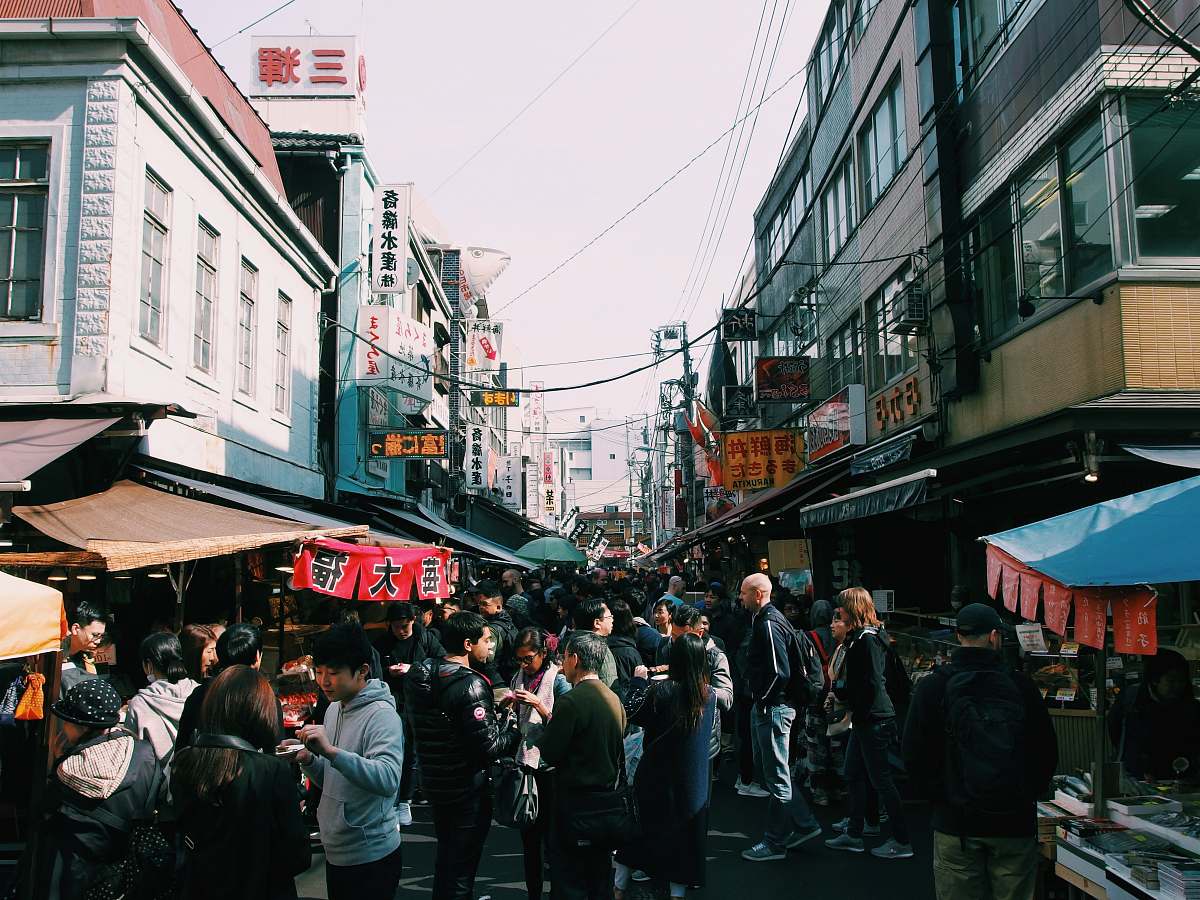 person crowd of people on Chinese boutique during daytime market