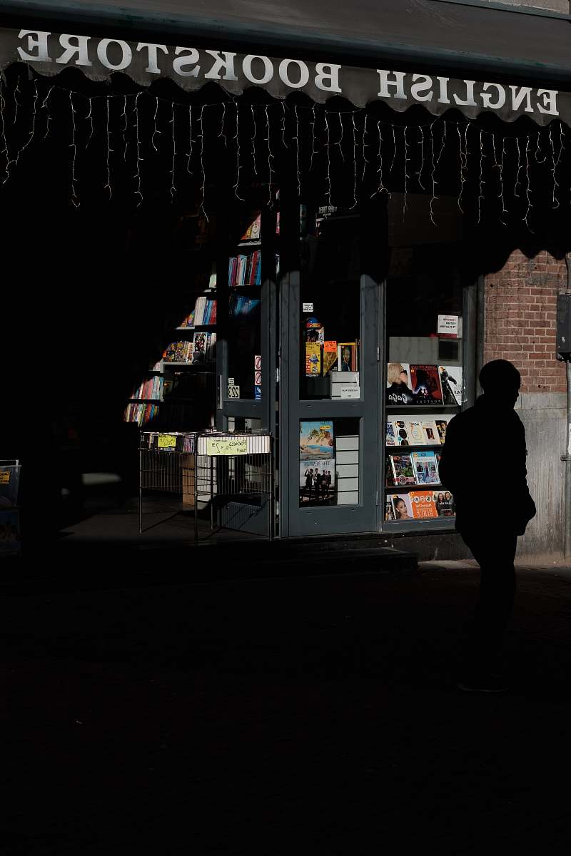 person english bookstore signage shop