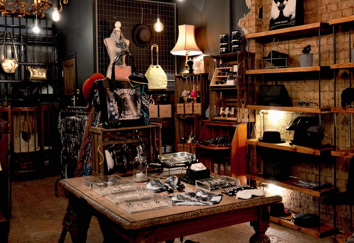 human assorted items at the shop person