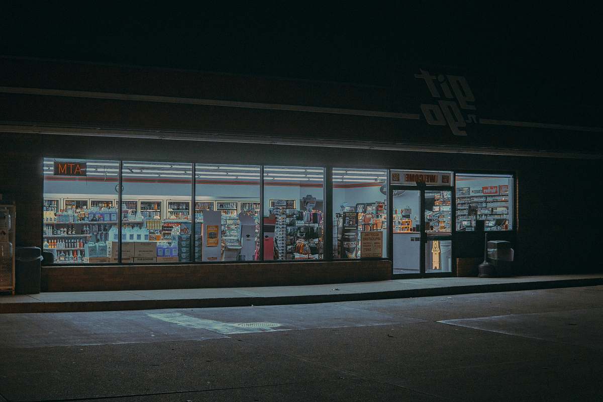 kiosk convenience store grey