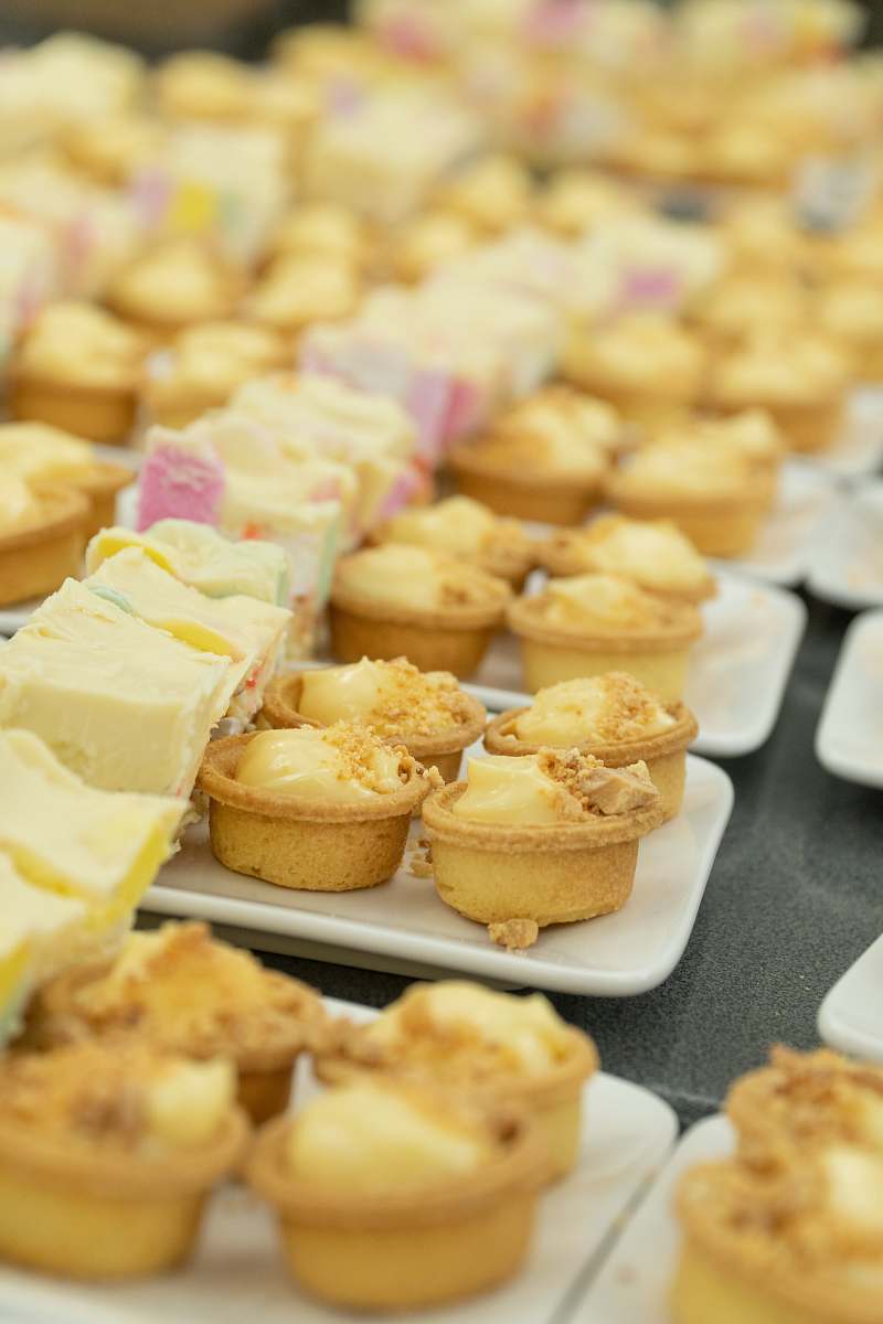 bakery cupcakes on trays confectionery
