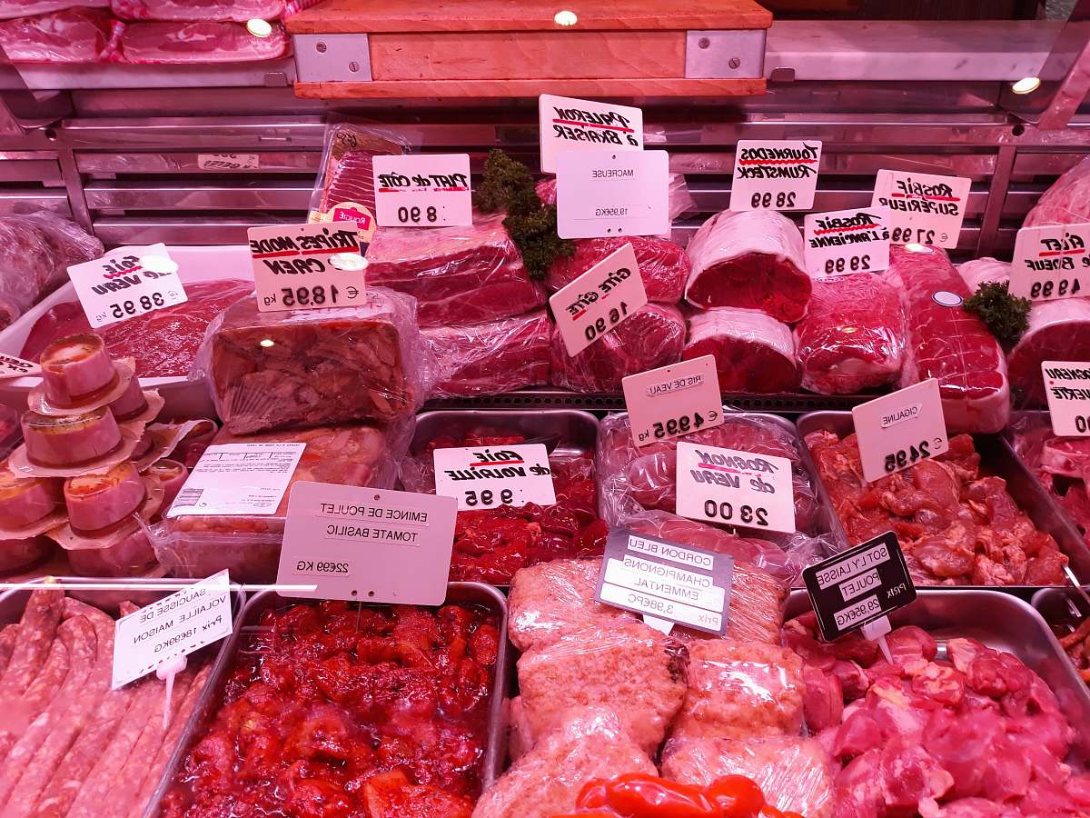 market meat pack lot butcher shop