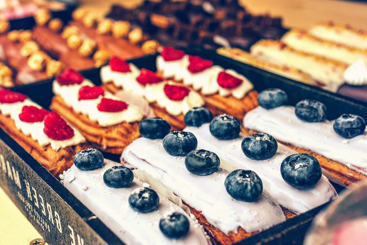 bakery pile of pastries plant