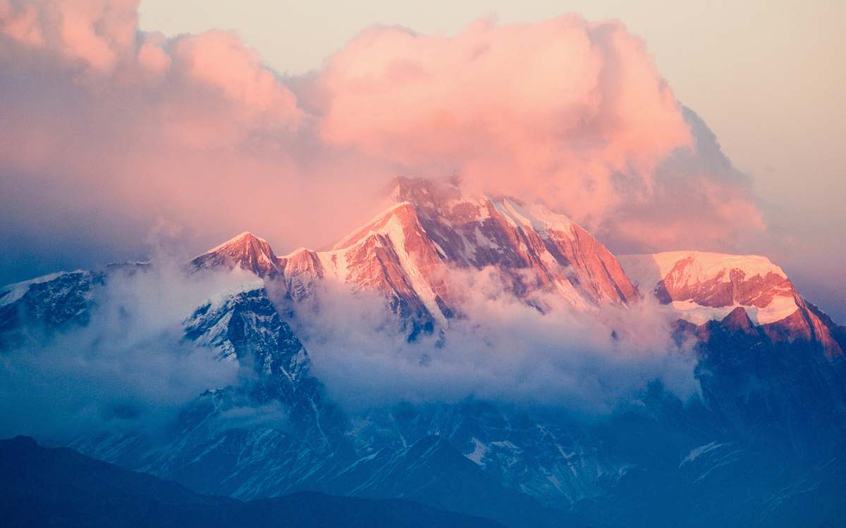 nature mountain covered with snow at daytime snow
