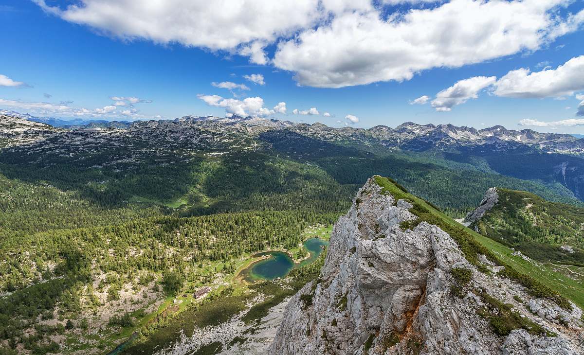nature rock formation near forest mountain range