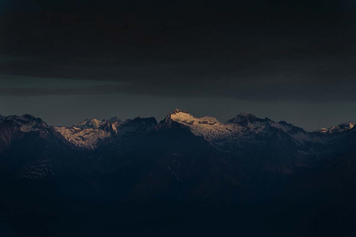 nature snow covered mountain mountain range