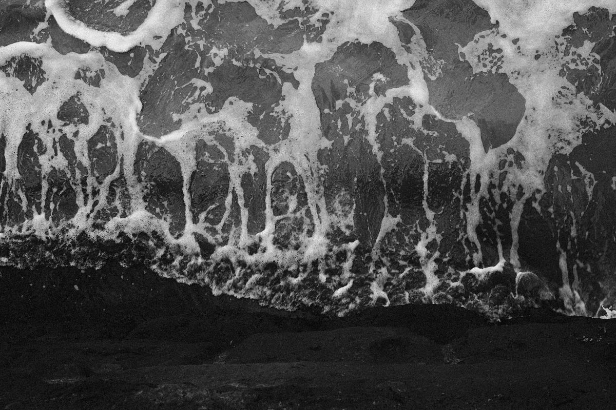 body of water with bubbles