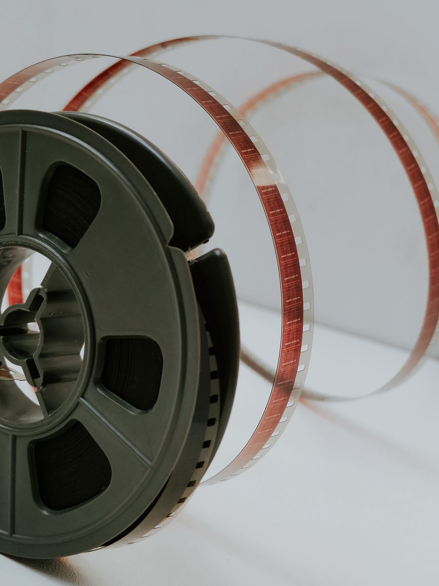 red and gray camera film