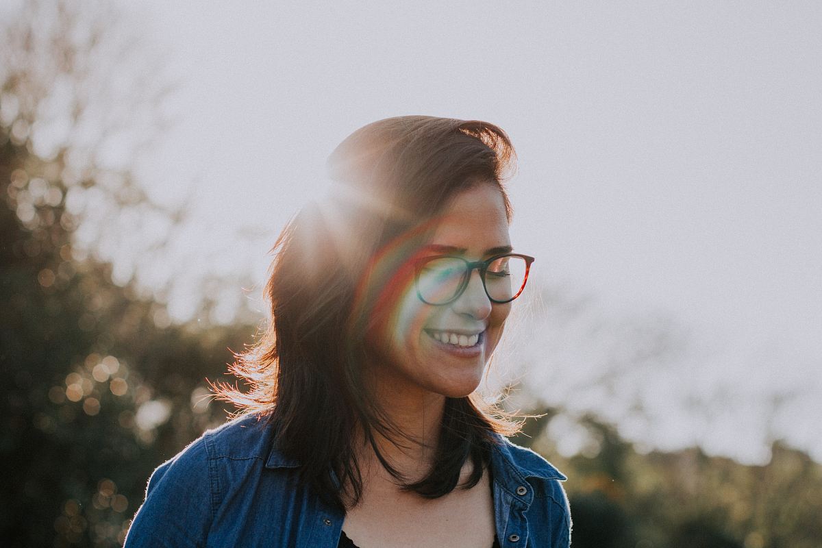 woman smiling