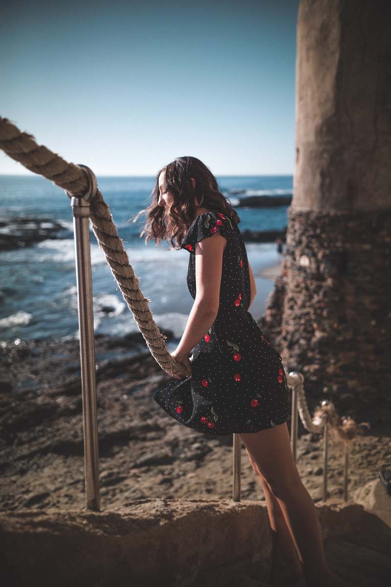 person woman standing near rope people