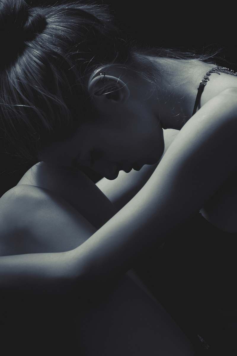 human grayscale photograph of woman grey