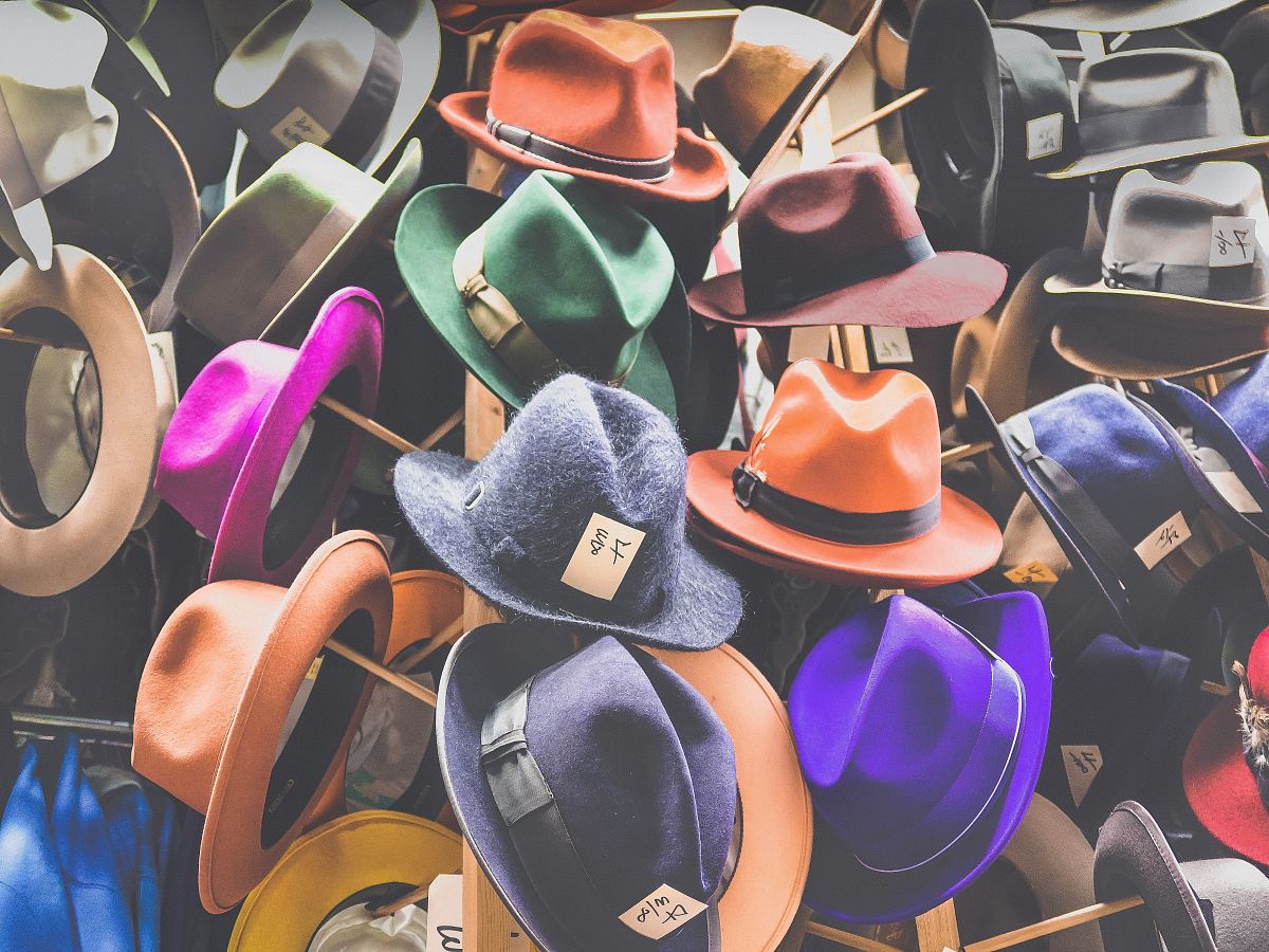 assorted fedora hat lot