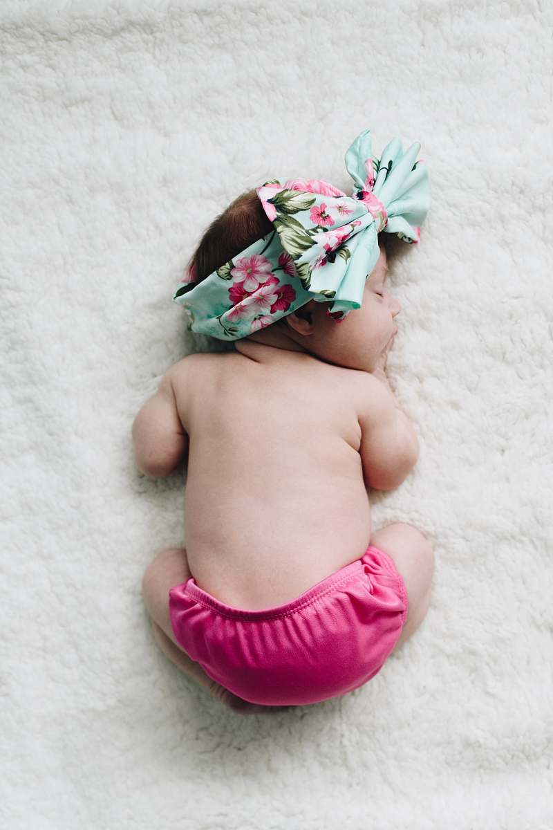 person baby's pink panty newborn