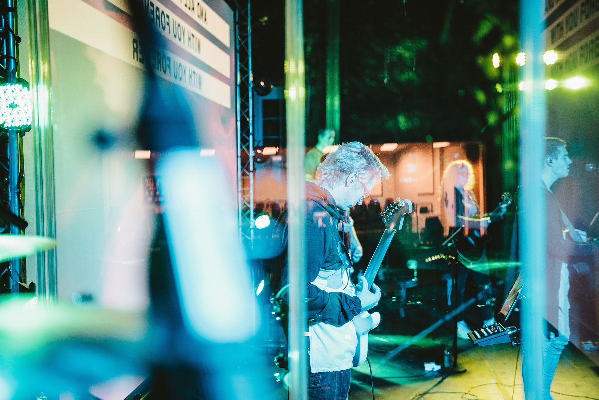 band playing on stage