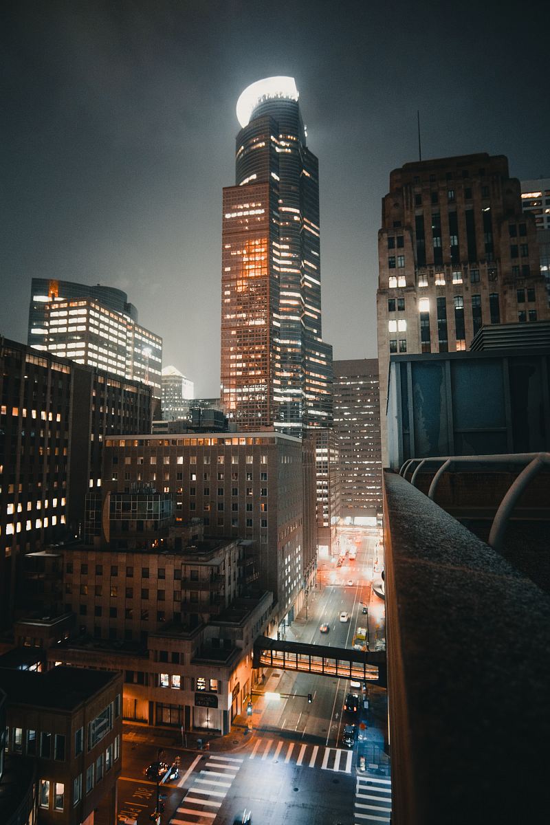 black and brown city scape during nighttime