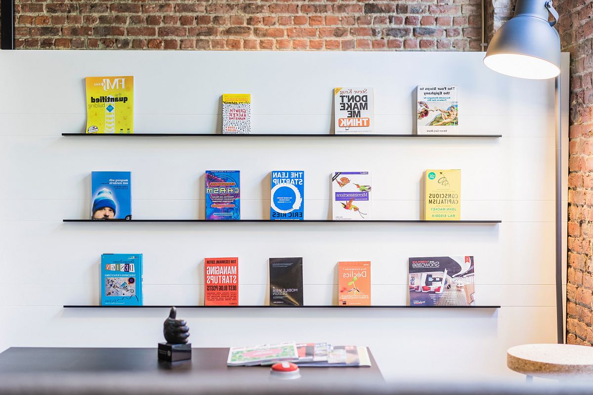 black wooden shelf
