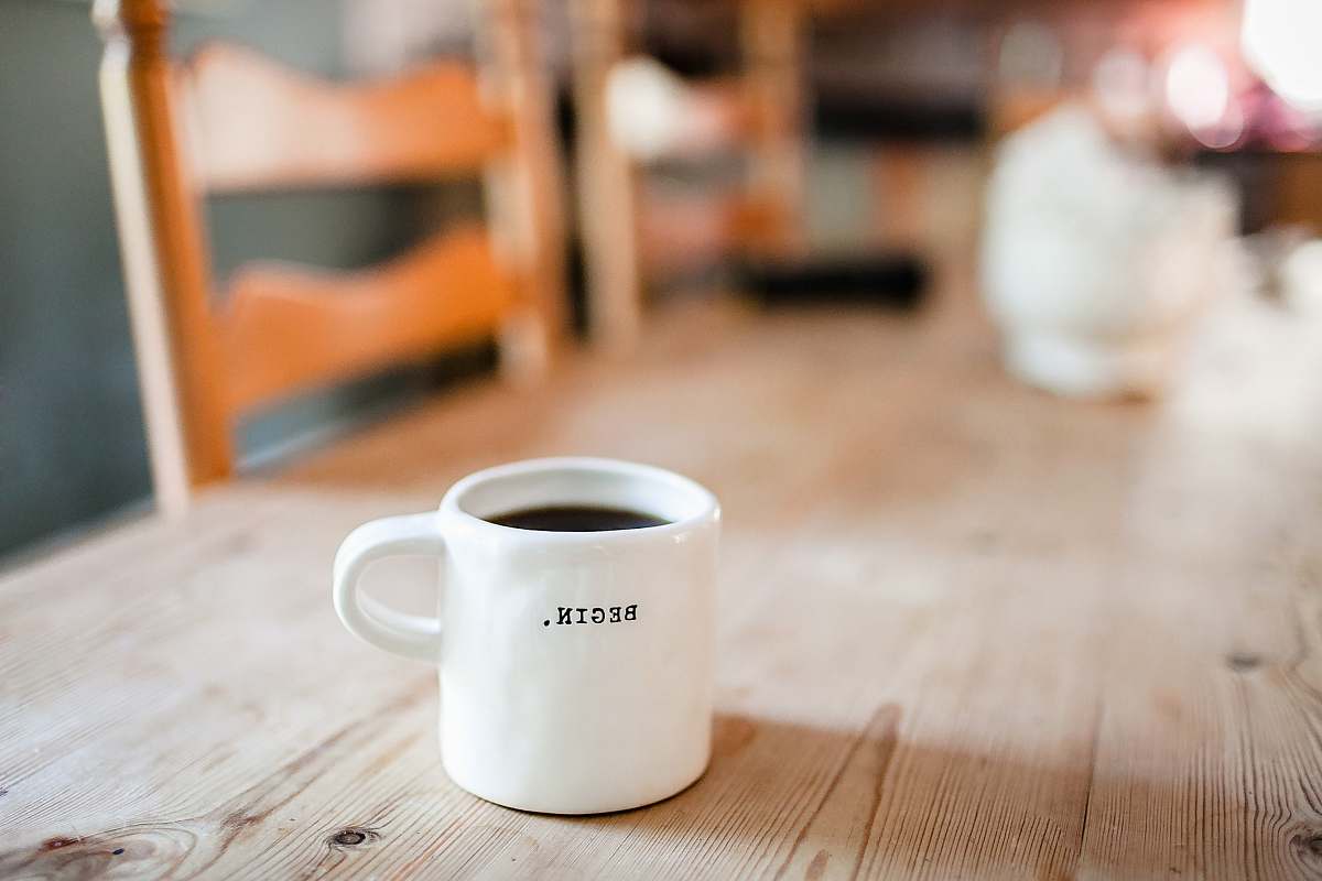 coffee white ceramic mug on table mug