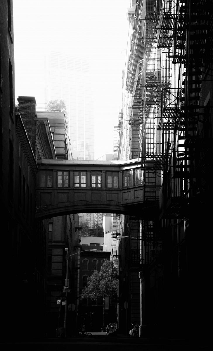 grayscale photography of building