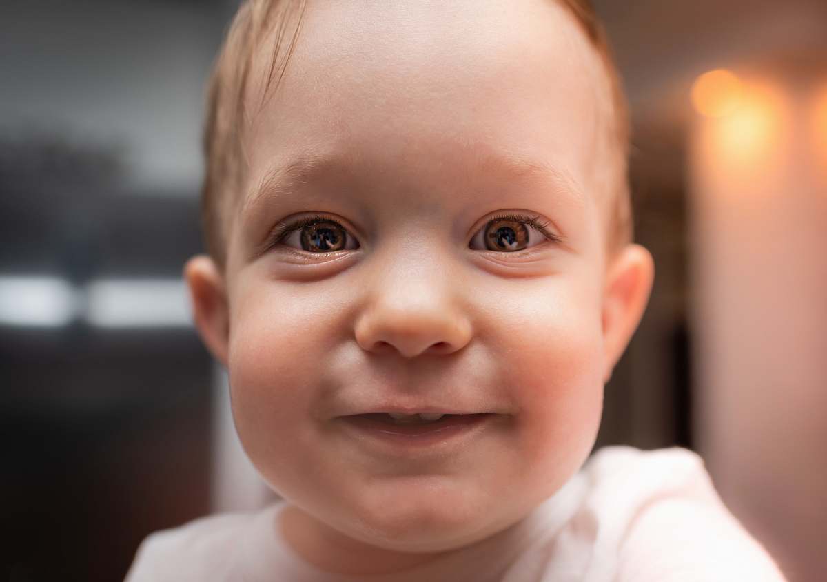 person portrait of baby face