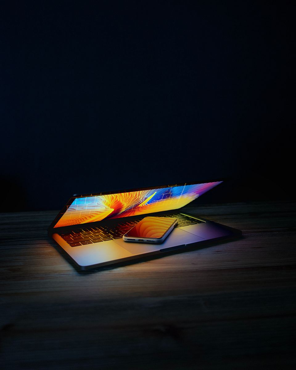 iPhone on MacBook Pro
