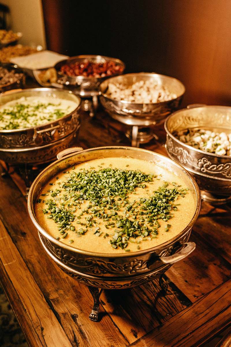 food cooked food on dish meal