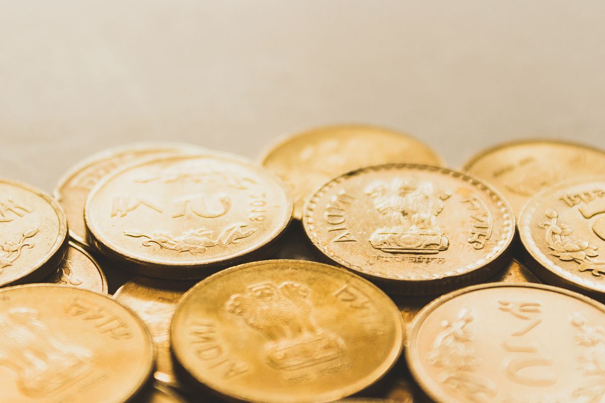 round gold-colored coin lot
