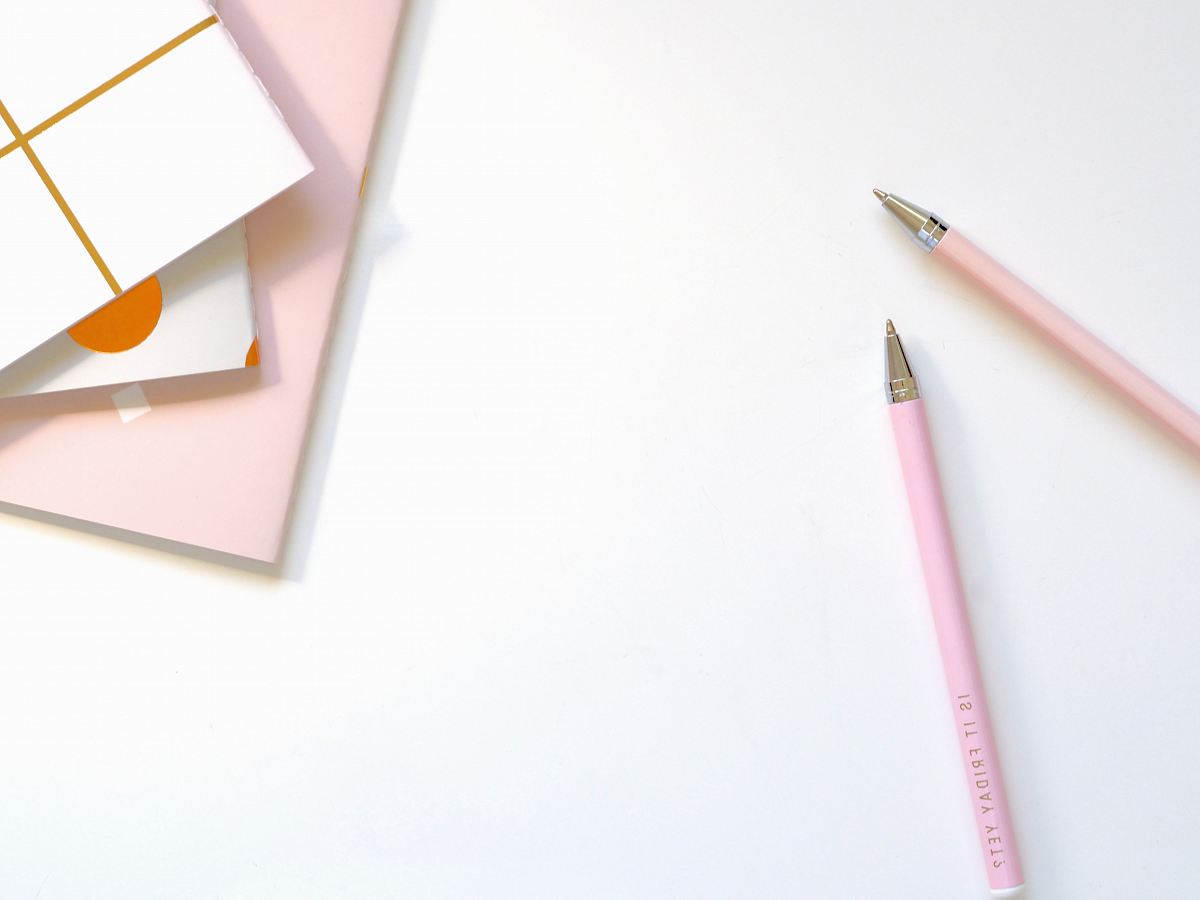 two pen near book