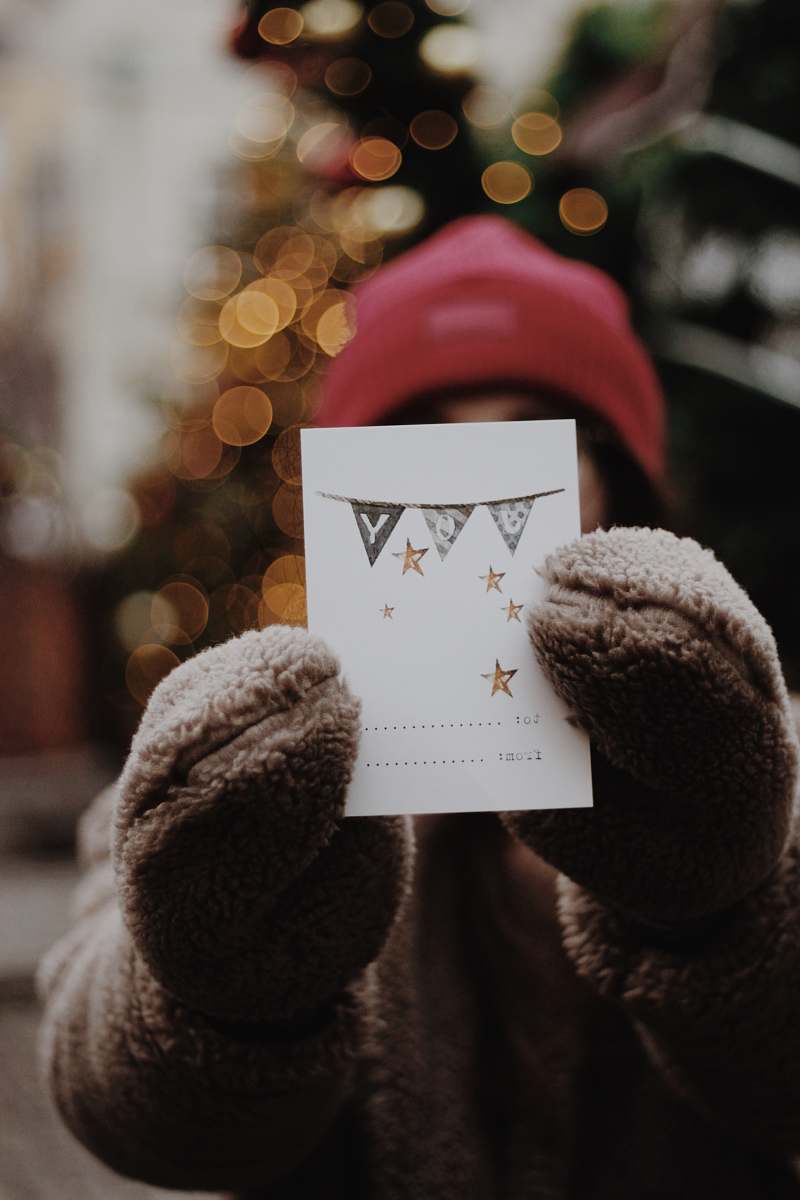 clothing white star print card christmas