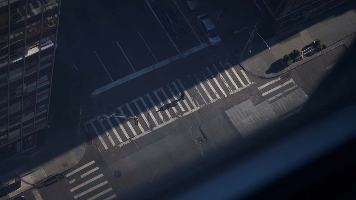 tarmac aerial photo of empty street during daytime road