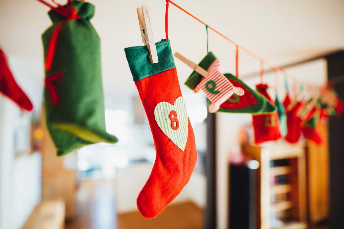 stocking red and white stocking christmas stocking