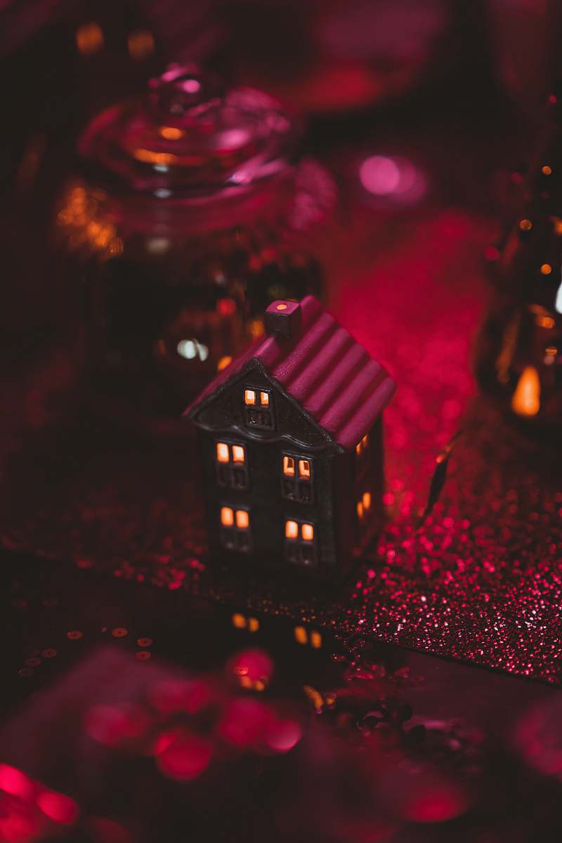 house lighted house decors pink