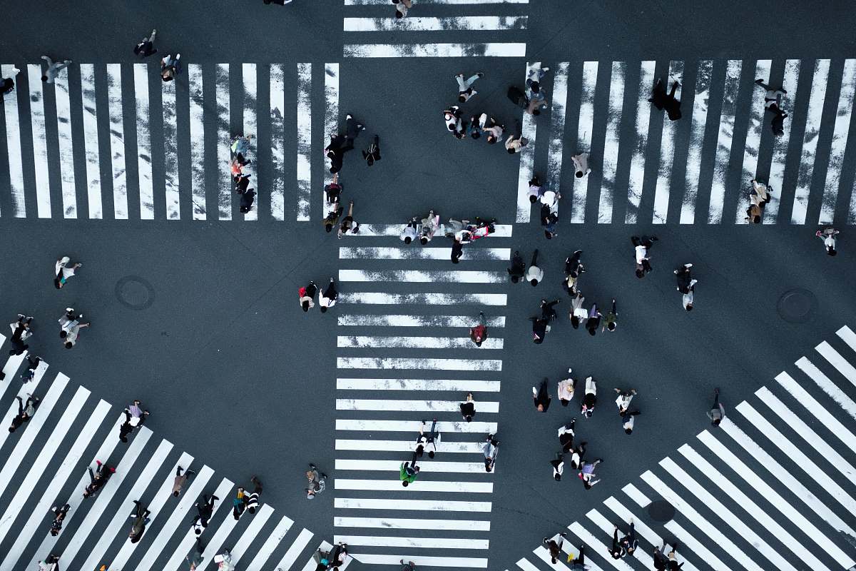 asphalt people walking on street tarmac