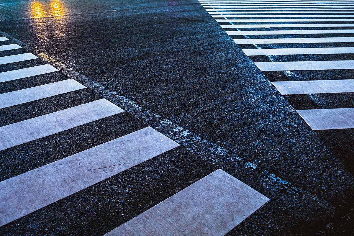 tarmac white and black street line photo zebra crossing