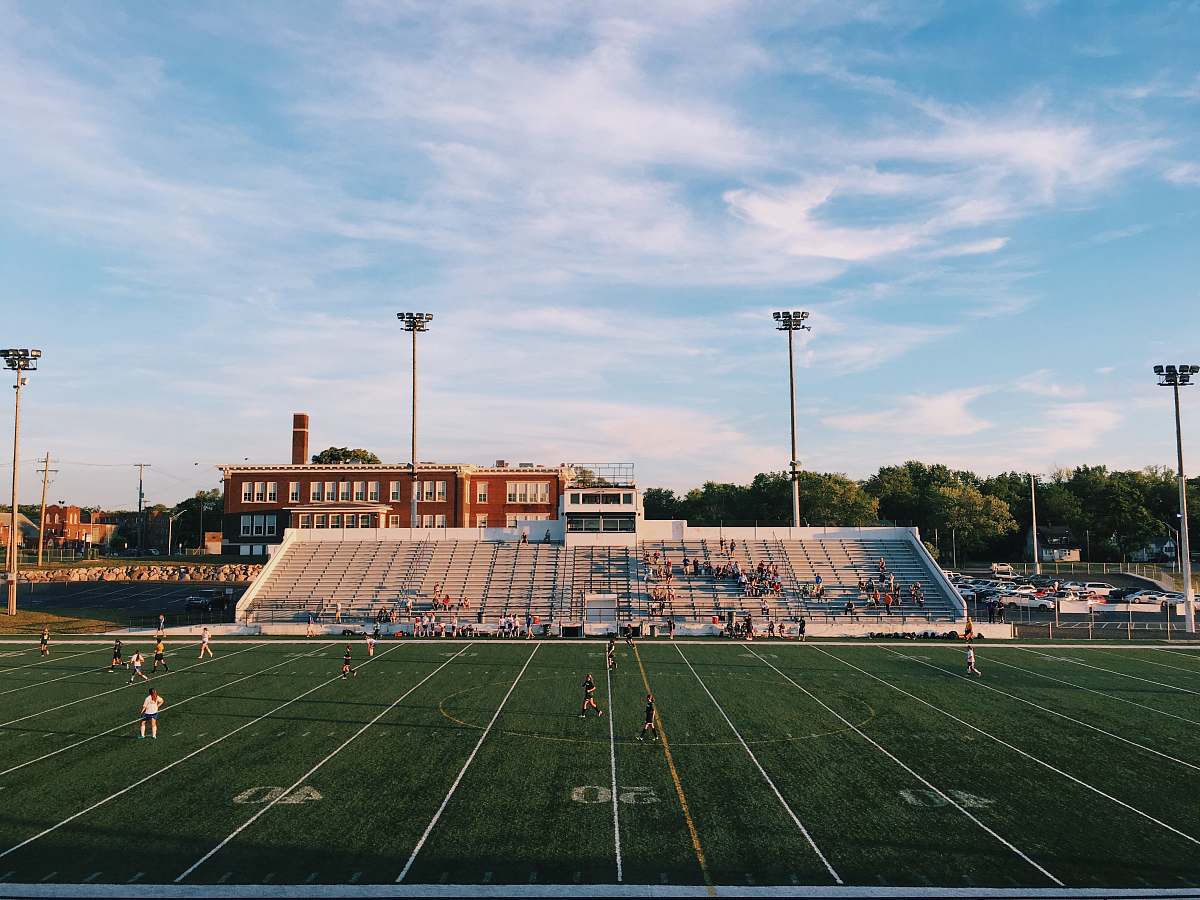 stadium American football stadium with people football