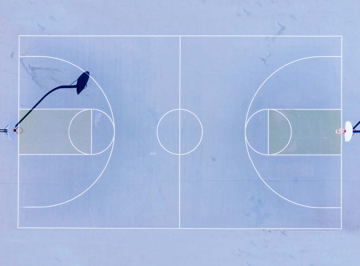 blue basketball court illustration basketball